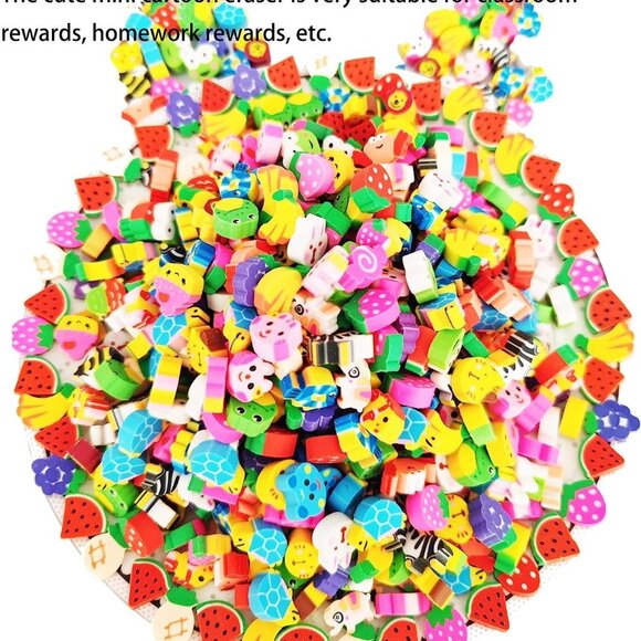 10 PCS Mini Fun Erasers for Kids Bulk - Picture 5 of 6